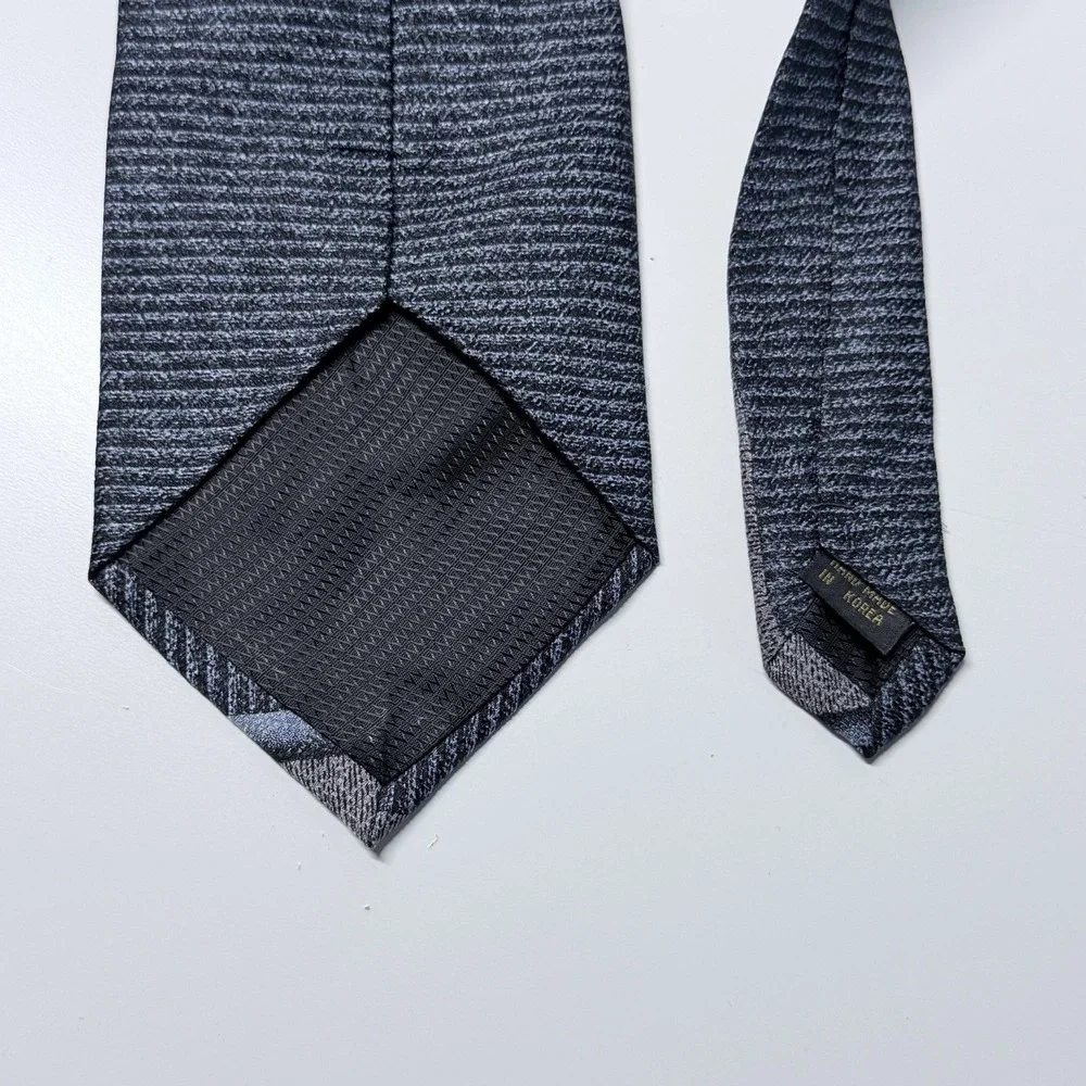 Don Jonathan Blue‎ Gray Striped Necktie Retro Executive Office Core Power Tie